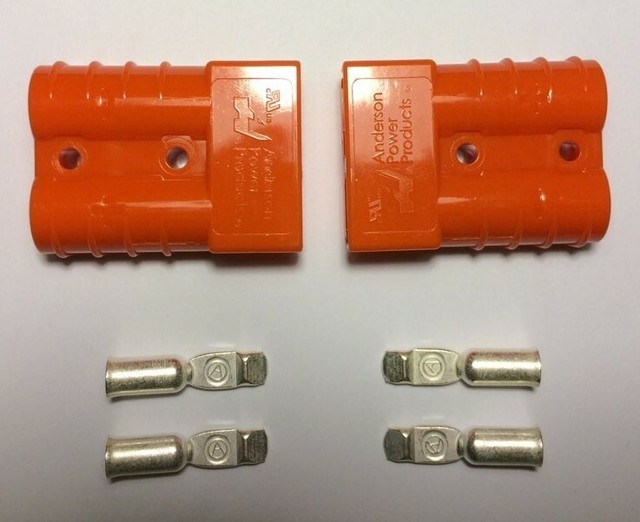 Anderson SB50 Connector 50 Amps Orange Housing, 6, 8, or 10/12 AWG