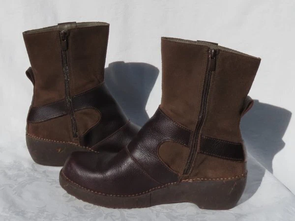 EL NATURALISTA US Women’s sz 9 40 Brown Suede Leather C77 Ankle Boots Shoes EUC - Image 2 of 4