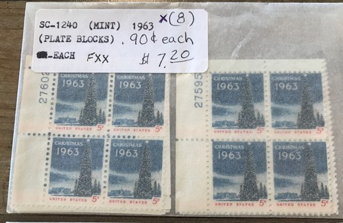 71 Blocks Scott 1238-43 US Stamp 5c Mail Christmas Red Cross Sam Houston ++ Lot - Picture 4 of 10