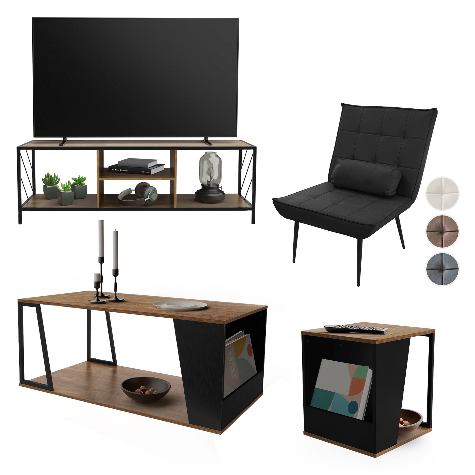 Mesa de centro / mueble bajo para TV / mesita auxiliar para comedor / sillón