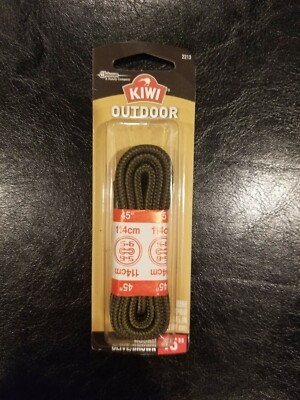 3 PAIRS KIWI OUTDOOR SHOE/BOOT LACES 45'' (114cm) ROUND OLIVE/BROWN