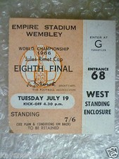 1966 World Cup Ticket- MEXICO v URUGUAY, 19 July- Excellent & Original
