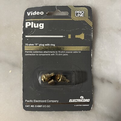Electricord Proline Video Plug 75-ohm F Plug With Ring