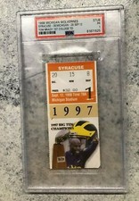 1998 Michigan Syracuse Tom Brady 1st college TD pass PSA Graded Certified Ticket