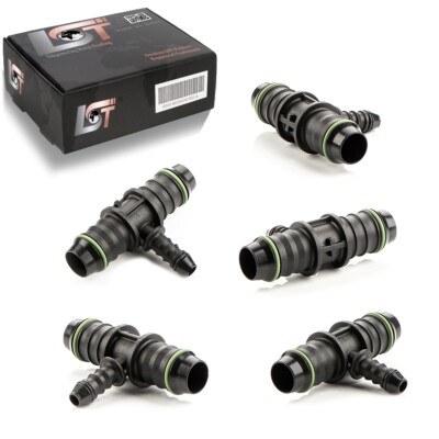 5x T-Stück Kraftstoffschlauch Verbindung T-Verbinder Ø 6mm - Ø 14 mm Reduzierend