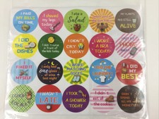 qty 40 Funny achievement stickers for adults white elephant gag gift 2" round