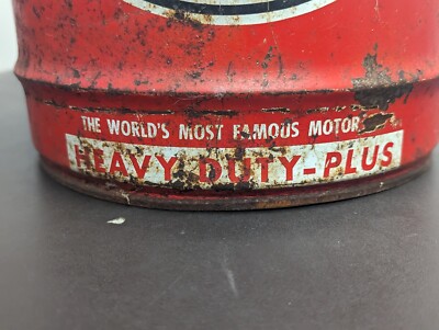 Vintage Veedol Motor Oil Can 5 Gallon Flying V High Detergency Gas