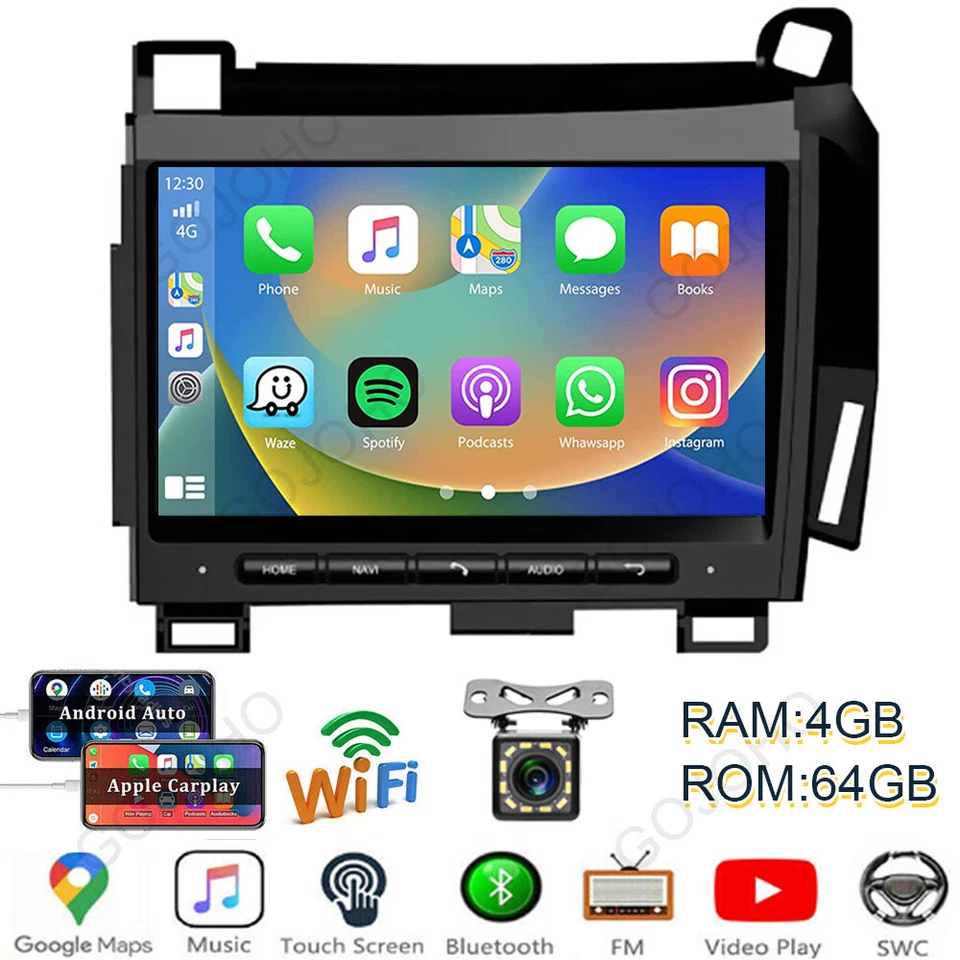 7" 64GB Android 13 Car Radio Stereo Wifi Carplay GPS Navi For LEXUS CT200H CT200 - Image 3 of 4
