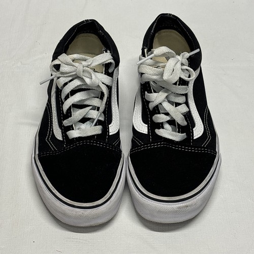 Vans Old Skool Low Top Shoes Mens Sz 4.5 Black White Skateboard Sneakers - Picture 2 of 7