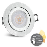 RW-2 Led Einbauleuchte Flach Mit Fourstep 5W Neutralweiß GebüRstet FüR Bad IP44