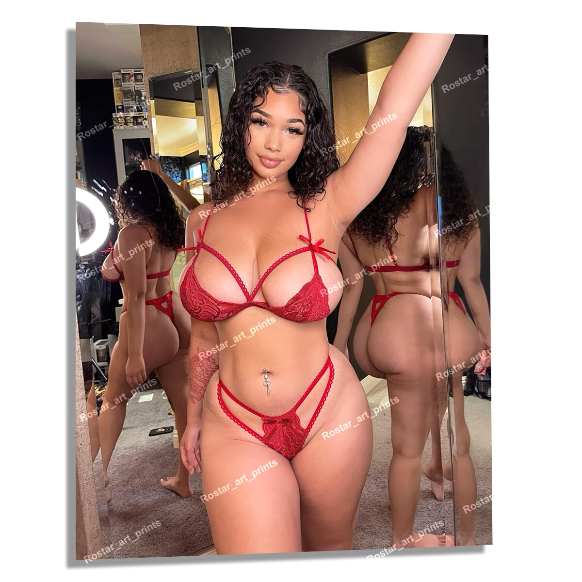 8x10 LEXI2LEGIT Latina Lingerie Busty Risque EXCLUSIVE Photo Print HQ+  LLG009
