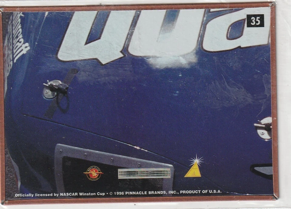 1996 Pinnacle Precision Steel Silver Robert Yates #35 NASCAR Racing Metal Plate - Image 2 of 2