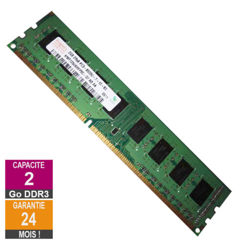 Barrette Mémoire 2Go RAM DDR3 Hynix HMT125U6AFP8C-G7 PC3-8500U 1066MHz 2Rx8 - Photo 1/1