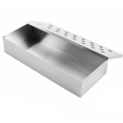 Stainless Steel BBQ Smoker Box for Wooden Chips Gas/ Charcoal