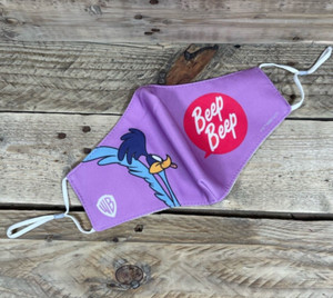Warner Bros Roadrunner Beep Beep Face Mask Purple 13” Bird Protection Accessory