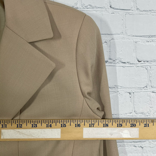 Doncaster Blazer Women Size 4 Tan Brown 100% Wool Preppy Career Office - Picture 12 of 14