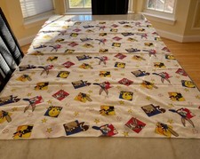 Vintage 1997 Looney Tunes Sports Taz Bugs Daffy Tweety Crib Flat Fitted Sheets