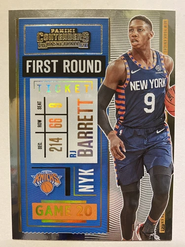 2020-21 Contenders Optic First Round Ticket RJ Barrett  12/149 - Corner Ding