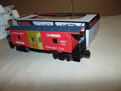 LIONEL 16804 RAILROAD CLUB LIGHTED CABOOSE  - NICE - CLEAN IN ORIGINAL BOX