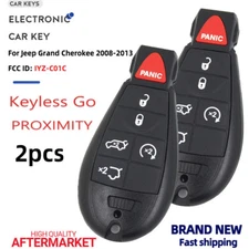 2x New Proximity Keyless Go Fobik for Jeep Grand Cherokee 2008 - 2013 IYZ-C01C