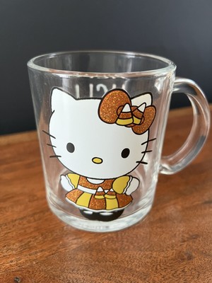 Hello Kitty Sanrio Halloween Candy Corn Clear Drinking Mug 17.5 oz NEW! 2024!