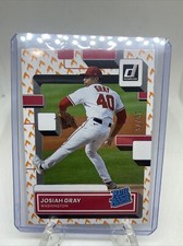 2022 Donruss Baseball Josiah Gray Rated Rookie Card #42 On Fire Parallel /75
