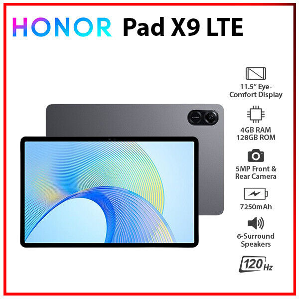 (LTE) HONOR Pad X9 11.5” 4GB+128GB Bluetooth Octa Core Android PC Tablet  (New)