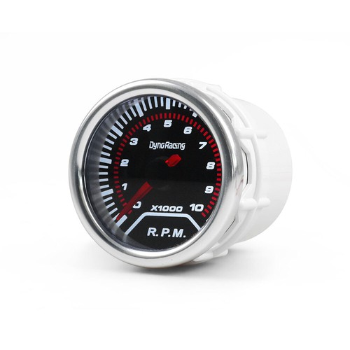 2" 52mm Car Tachometer Gauge Tacho Meter White LED 0-10000 RPM Smoke Lens Tint - Picture 4 of 8