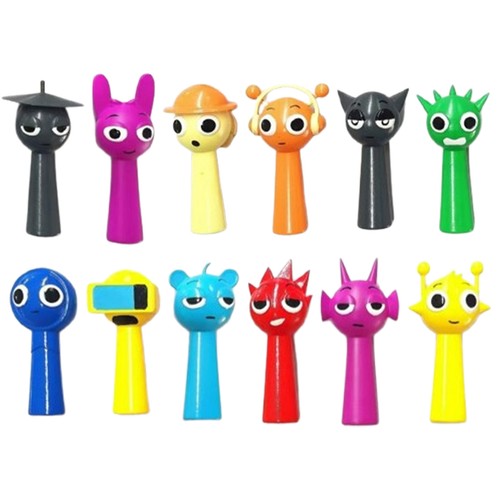 12pcs/set Sprunki Model Toy Sprunki Action Figures Toy Kid Christmas Gift 3.1'' - Picture 6 of 11