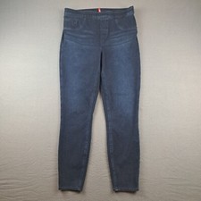 Spanx Leggings Jean-ish Ankle Pull On Women's Size Large Dark Blue Tapered