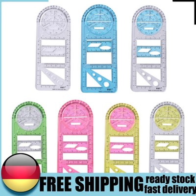 Multifunctional Geometric Ruler Circle Drawing Ruler Plastic Measuring Tool