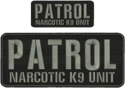 POLICE GANG UNIT EMBROIDERY PATC 4X10 /& 2X5 HOOK ON BACK BLK//WHITE