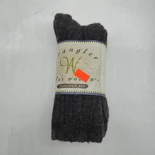 Wrangler Ladies Womens Socks 2 Pair Pack Wool Blend Black Red Vintage USA Made