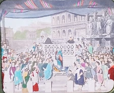 Unknown Roman Scene??, NO LABEL, Victor Magic Lantern Glass Slide