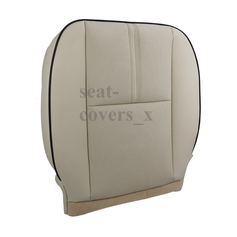 Driver&Passenger Bottom For 2010-2012 Lincoln MKZ Perforated Seat Cover Tan Foto 4 de 4