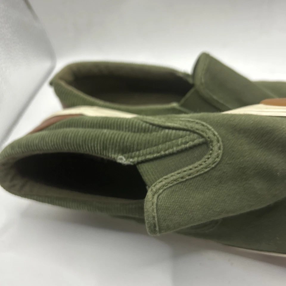 Old Navy мальчиков ясельного возраста размер 1 скольжения на лодке туфли охотник зеленый мокасины искусственной кожи - Изображение 4 из 4