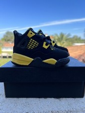 New sz.4c TD Nike Jordan 4 Retro Thunder 2023 Toddler BQ7670-017