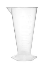 Conical Measure, 125ml - Polypropylene Plastic, Translucent - Eisco Labs
