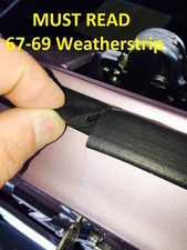 67-69 Camaro Trunk Weatherstrip Gasket Seal Correct Concours A Must Read