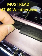 67-69 Camaro Trunk Weatherstrip Gasket Seal Correct Concours A MUST READ!