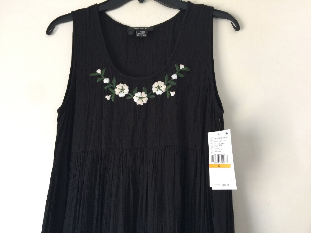 Karen Kane Tiered Embroidery Dress, S, Black