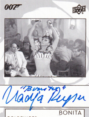 2019 Upper Deck James Bond Autograph Inscription Nadja Regin ''Bonita''
