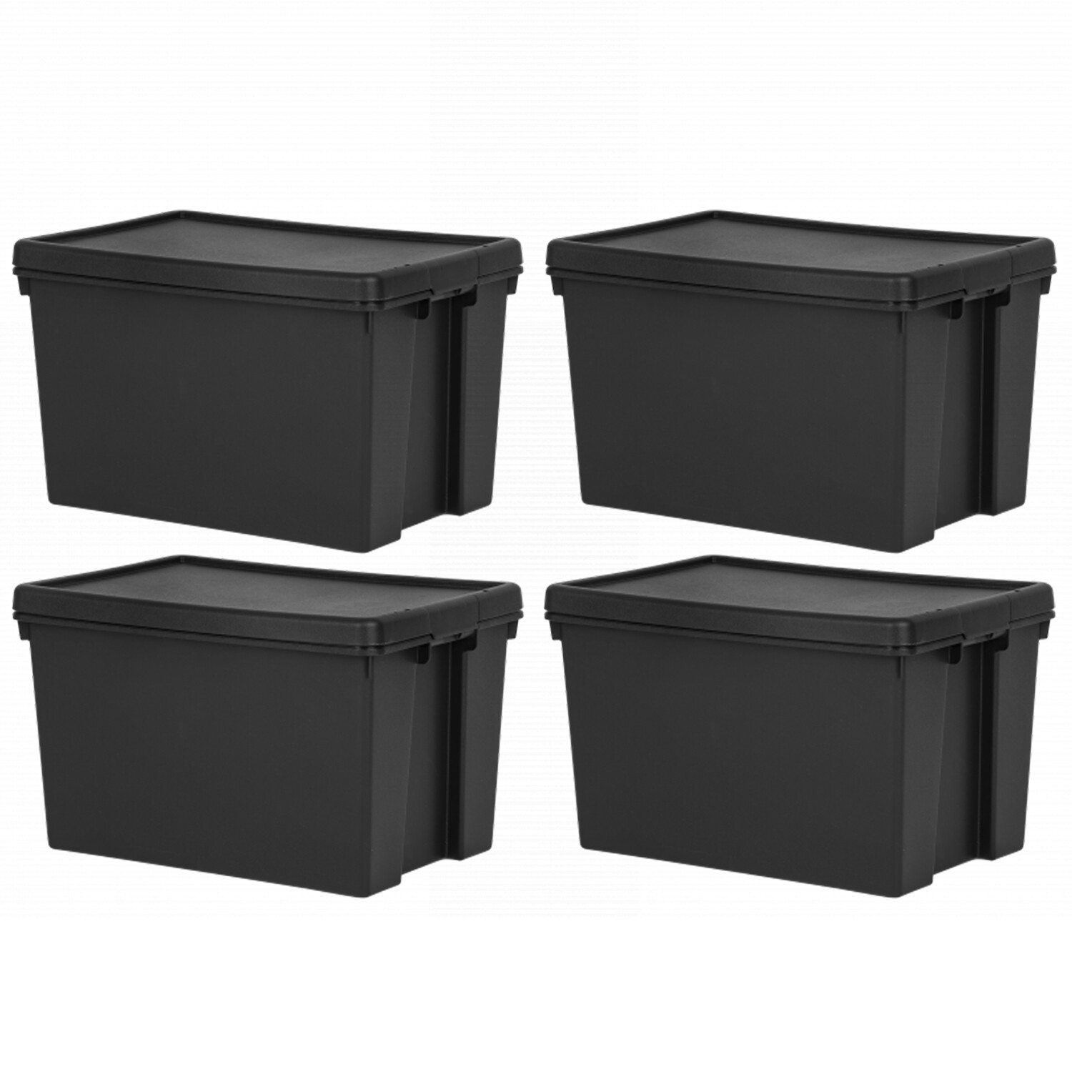 62L Storage Box with Lids Heavy Duty Recycled Plastic Stackable