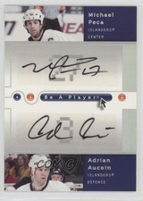 2005 Be a Player SP Signatures Duals Michael Peca Adrian Aucoin #D-MA Auto 1e15