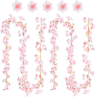 3 StüCk KüNstliche KirschblüTen Girlande Blumenranke, 1,8M KirschblüTe Hangend V