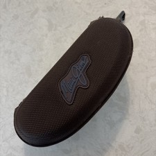 Maui Jim Brown Sunglasses Case Zip Around Clip, Hard Protective Cover