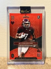 Wild card black tie KC Concepcion Rookie serial numbered 2/3 2026 Football. rookie card picture
