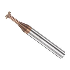 T Slot End Mill, 4 Flutes 0.24" Dia 0.04" Cutting Depth, Titanium Coated