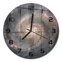 Glasuhr Runde Glas-Wanduhr Aus GehäRtetem Glas Nebel Schwarze Zeiger Fi30 Cm