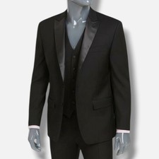 Lauren Ralph Lauren Men's Black Wool Tuxedo Sport Coat Suit Jacket Size 40L